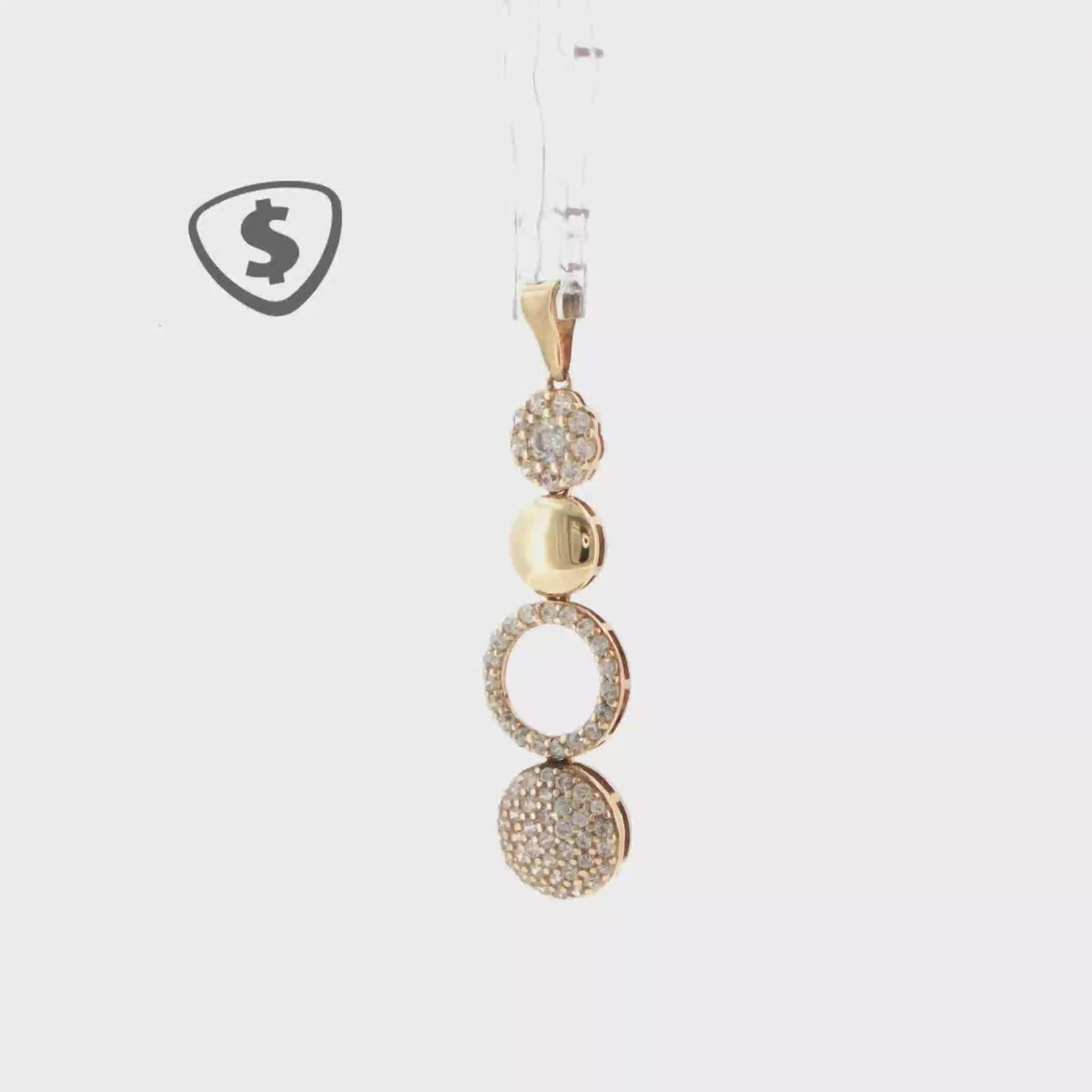 18ct Yellow Gold Multi-Tier Necklace Pendant