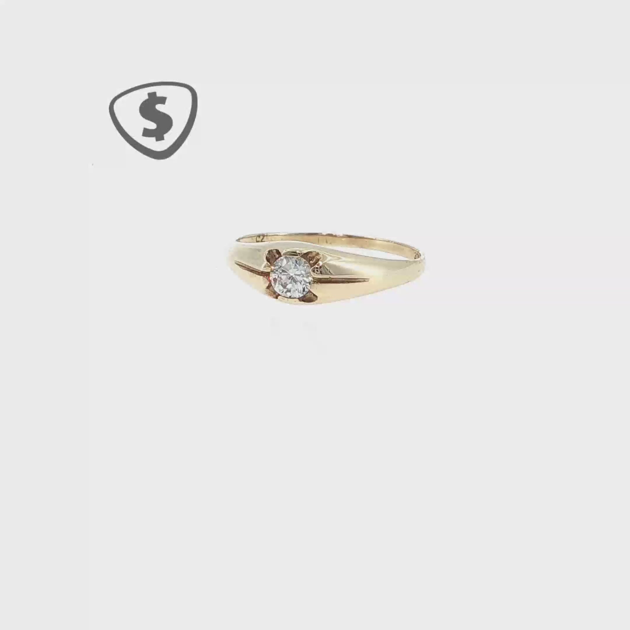 9ct Yellow Gold Solitaire Ring
