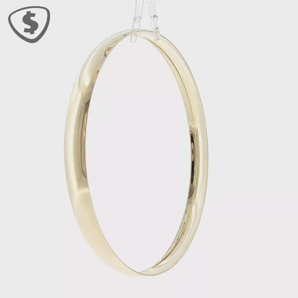9ct Yellow Gold 6mm Slip on Bangle