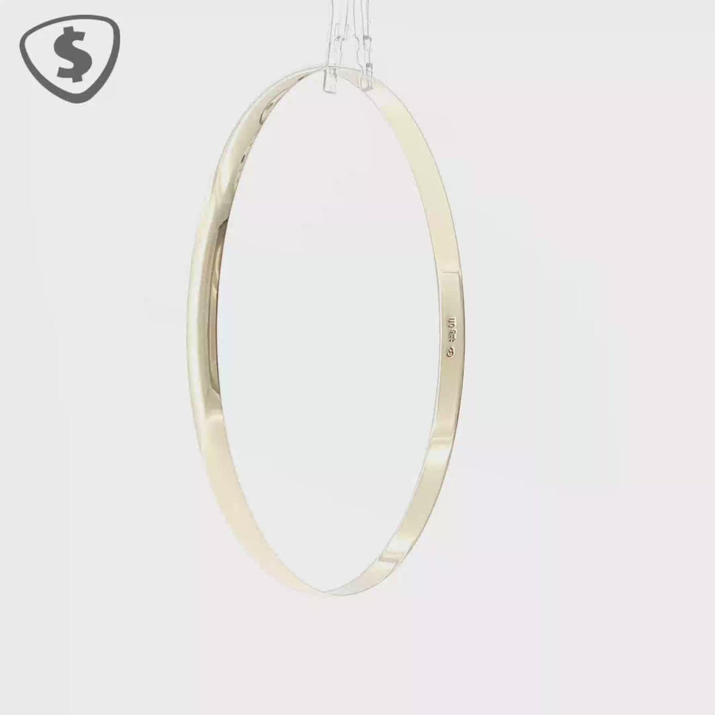 9ct Yellow Gold 4mm Slip On Bangle