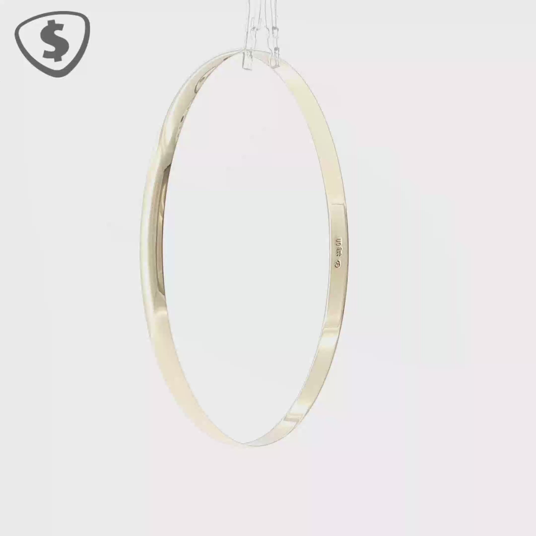 9ct Yellow Gold 4mm Slip On Bangle
