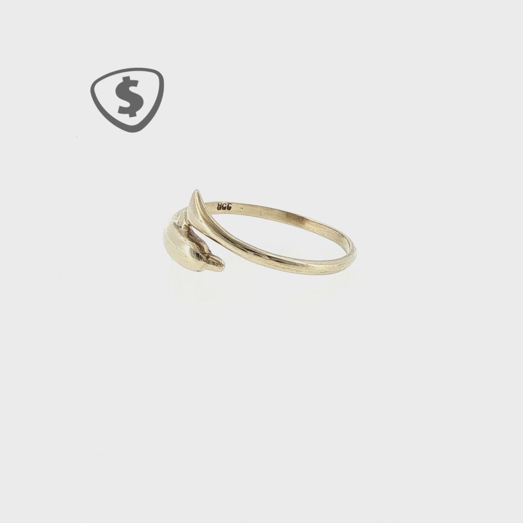 9ct Yellow Gold Dolphin Ring