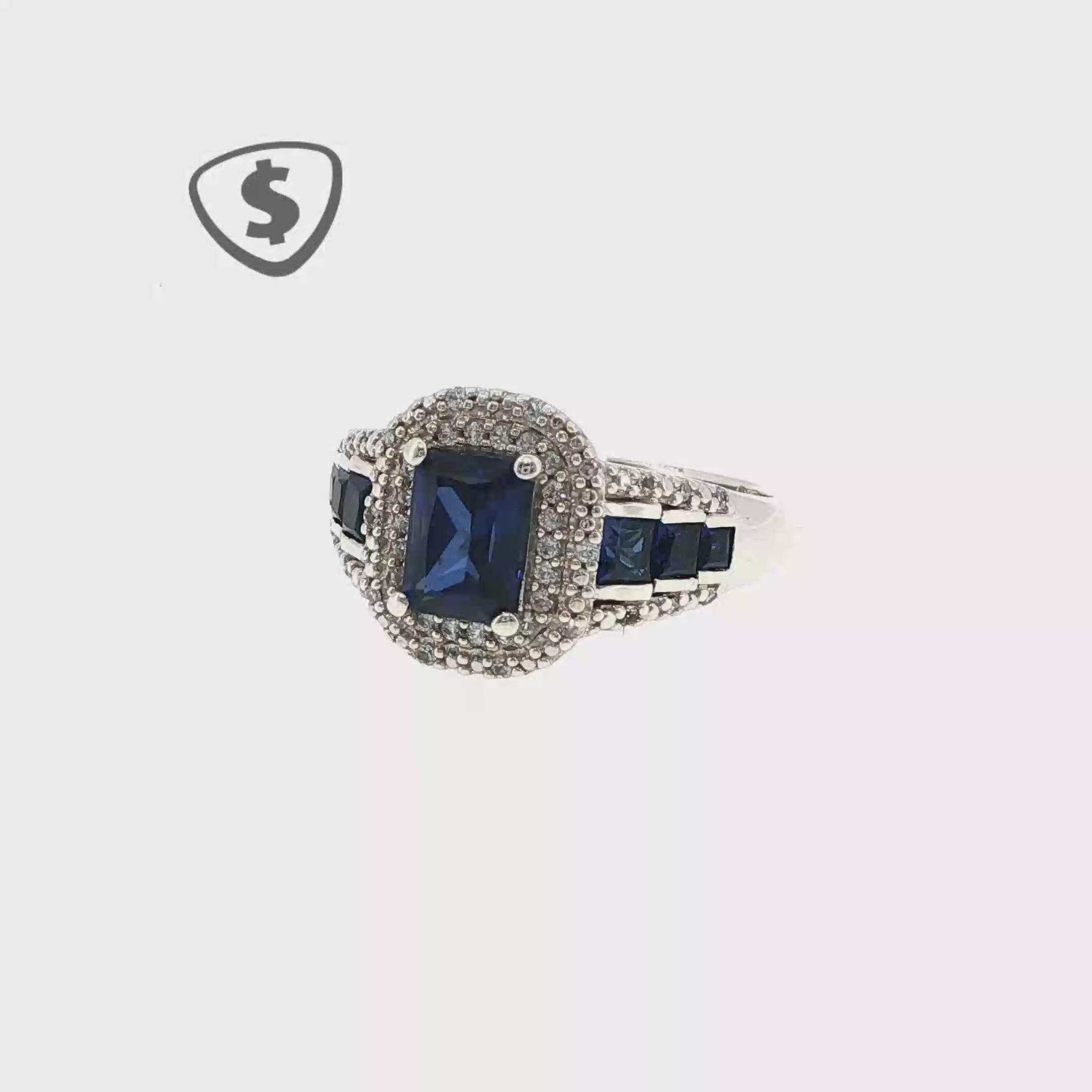 9ct White Gold Halo Engagement Ring