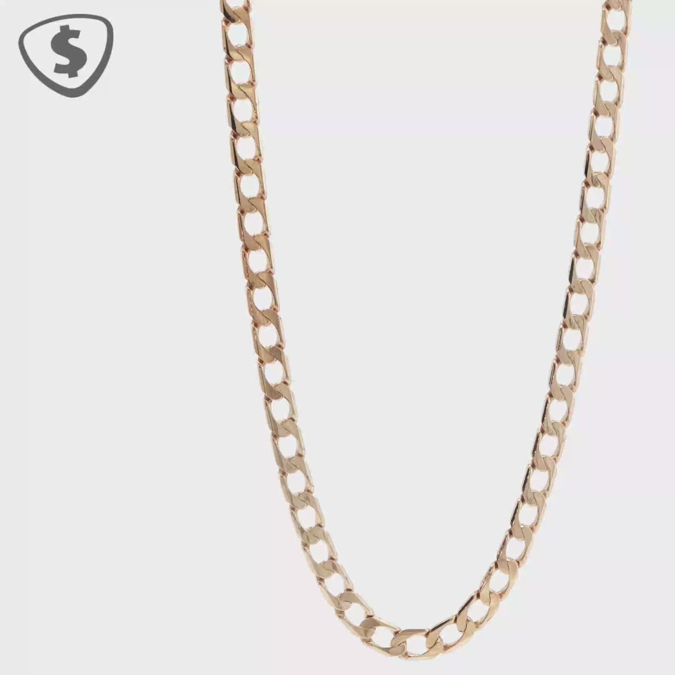 9ct Yellow Gold Curb Link Necklace