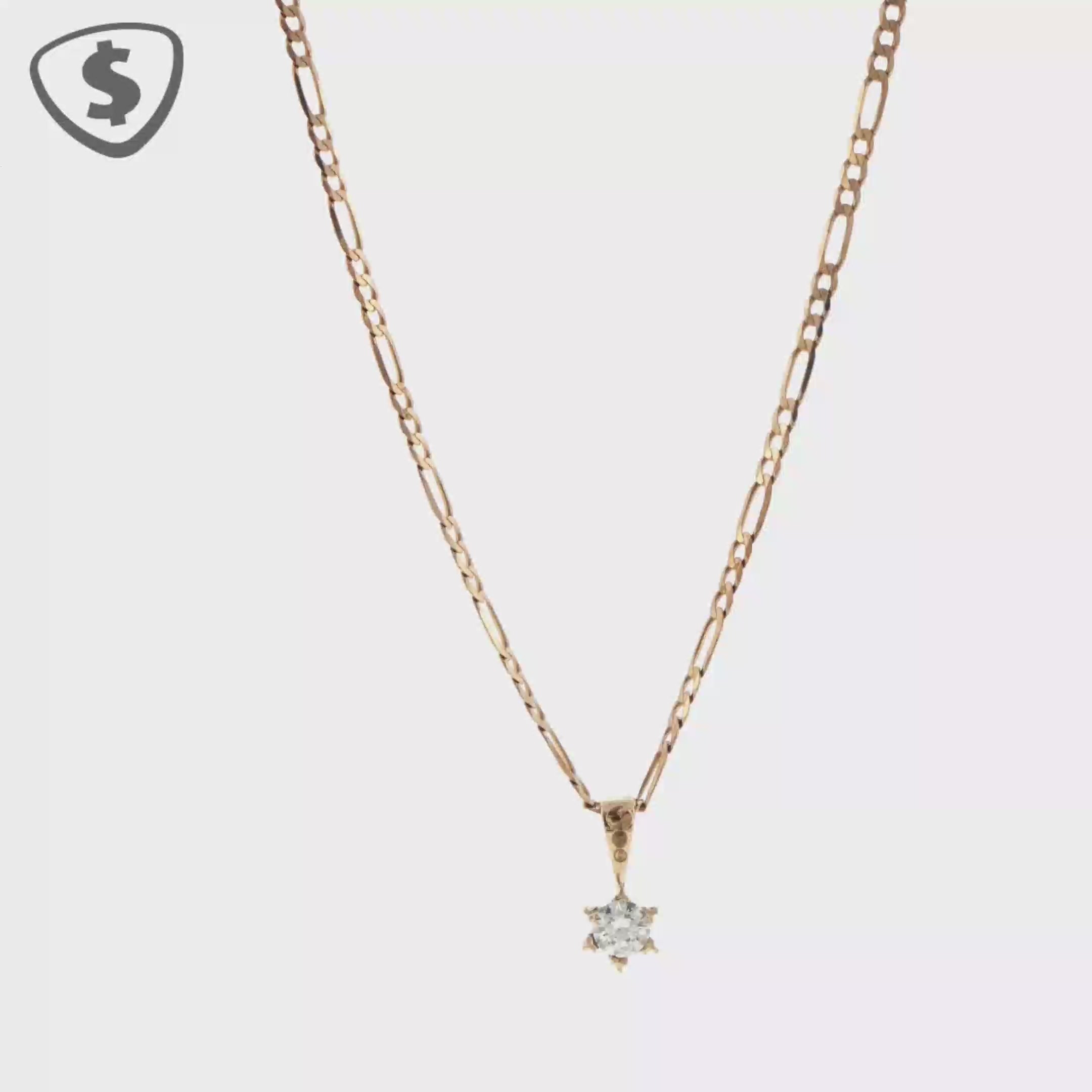 9ct Yellow Gold Pendant and Necklace