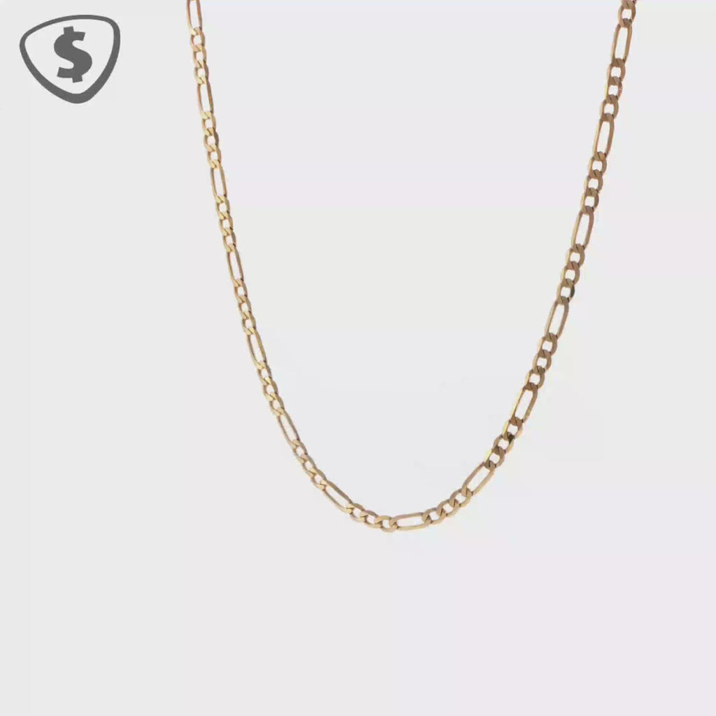 9ct Yellow Gold Figaro Chain Necklace