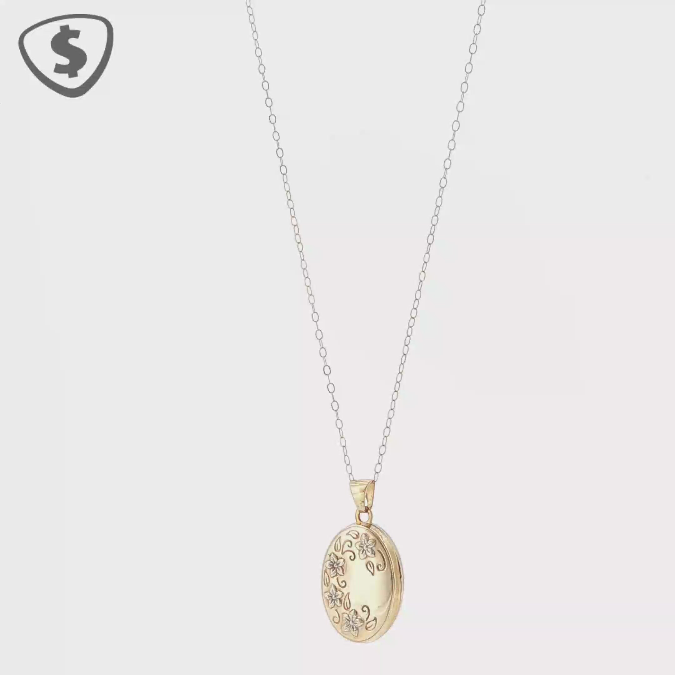 9ct Yellow Gold Locket Necklace