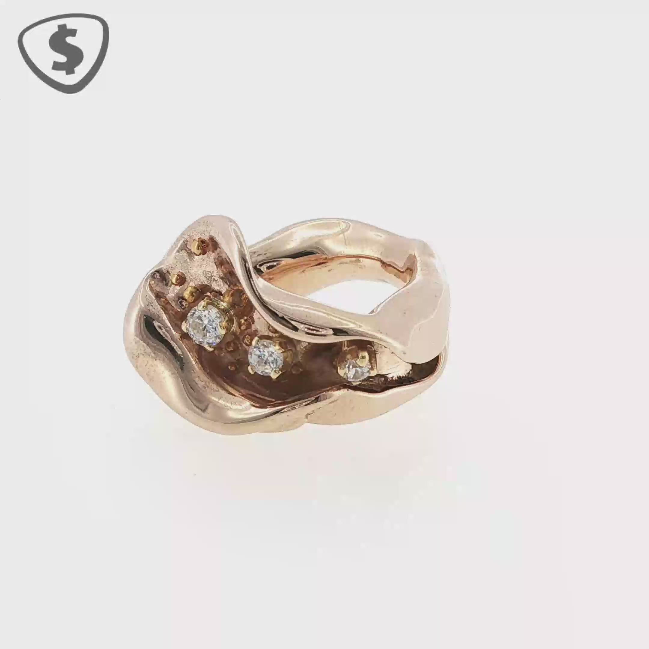 14ct Rose Gold Sculptured Ring