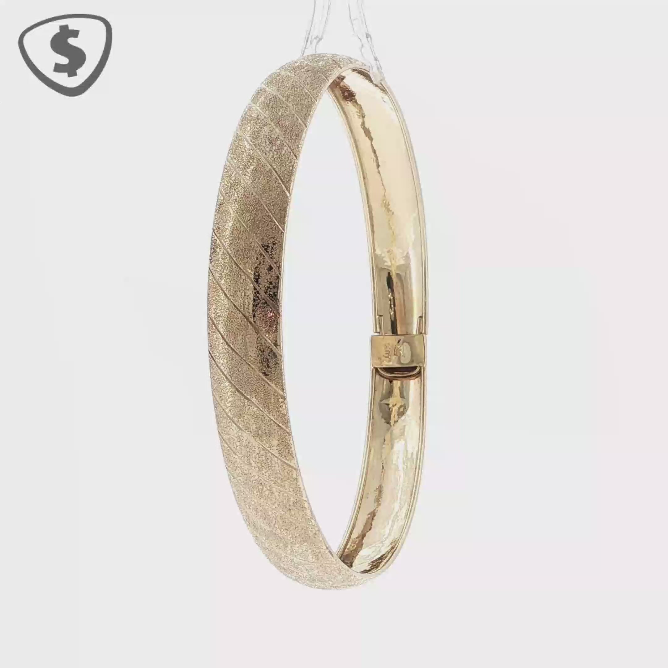 9ct Yellow Gold 9mm Bangle