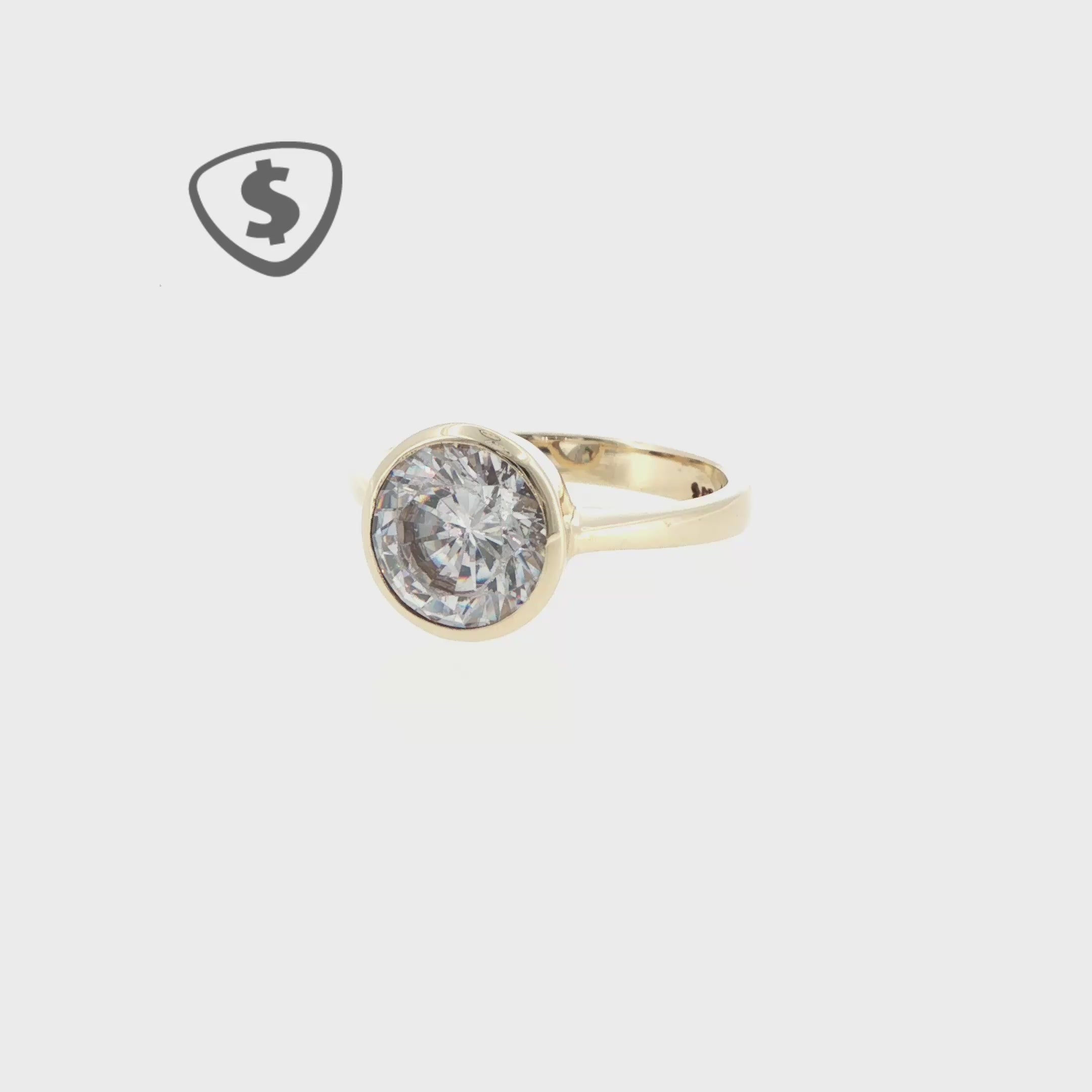 9ct Yellow Gold Solitaire Ring