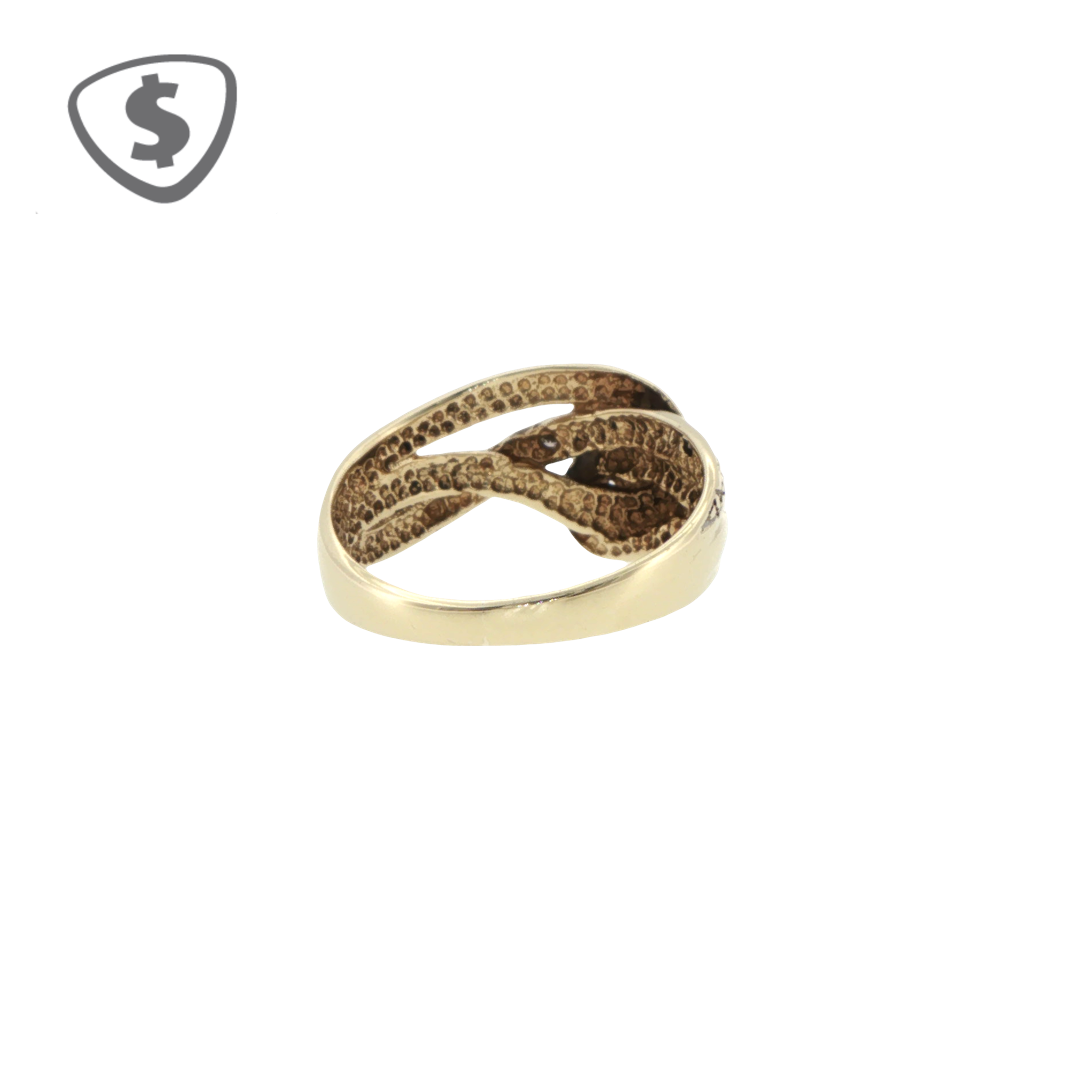 9ct Yellow Gold Intertwined Diamond Ring
