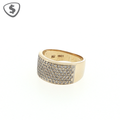 18ct Gold and Diamond Wide Band Ring
