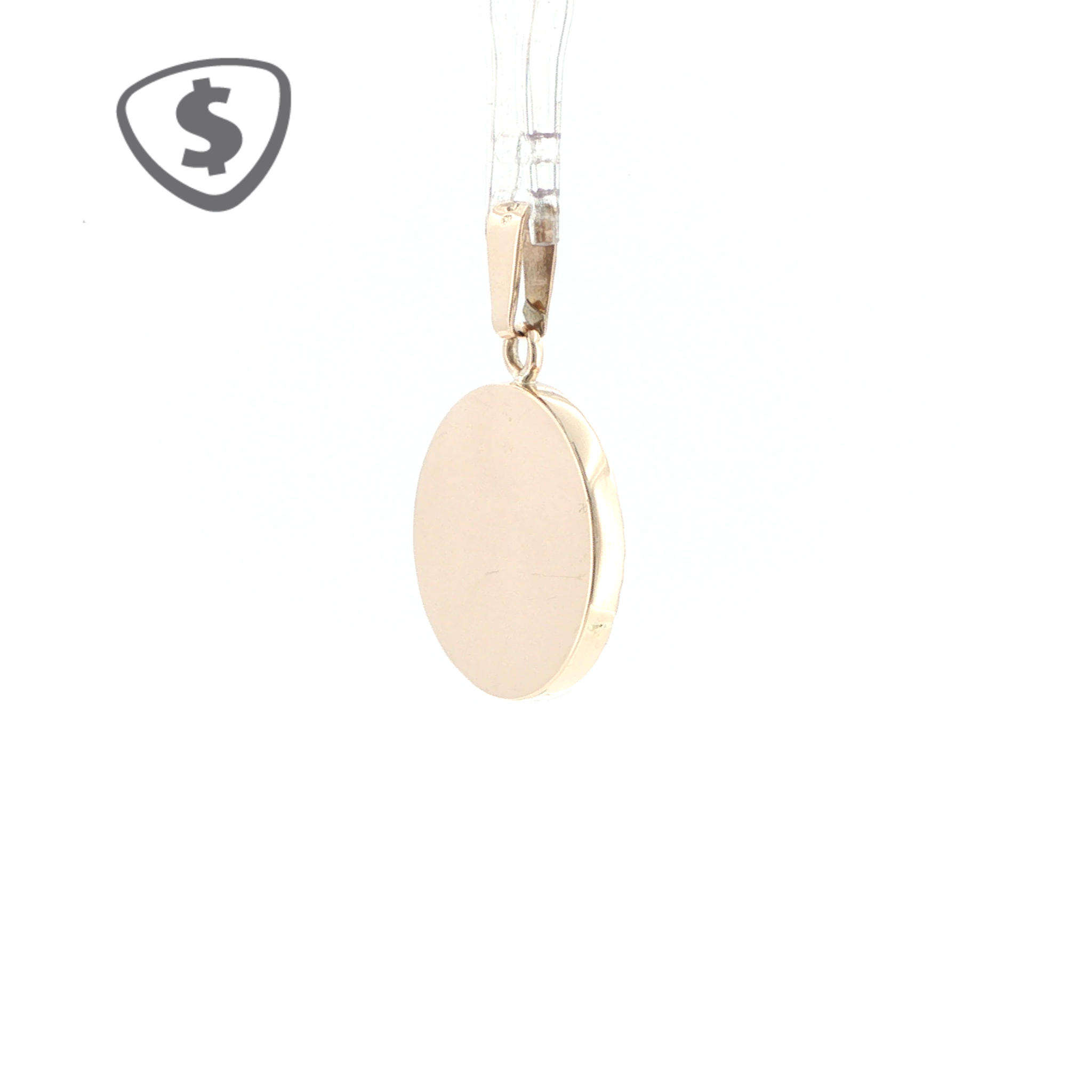 9ct Yellow Gold Textured Medallion Pendant