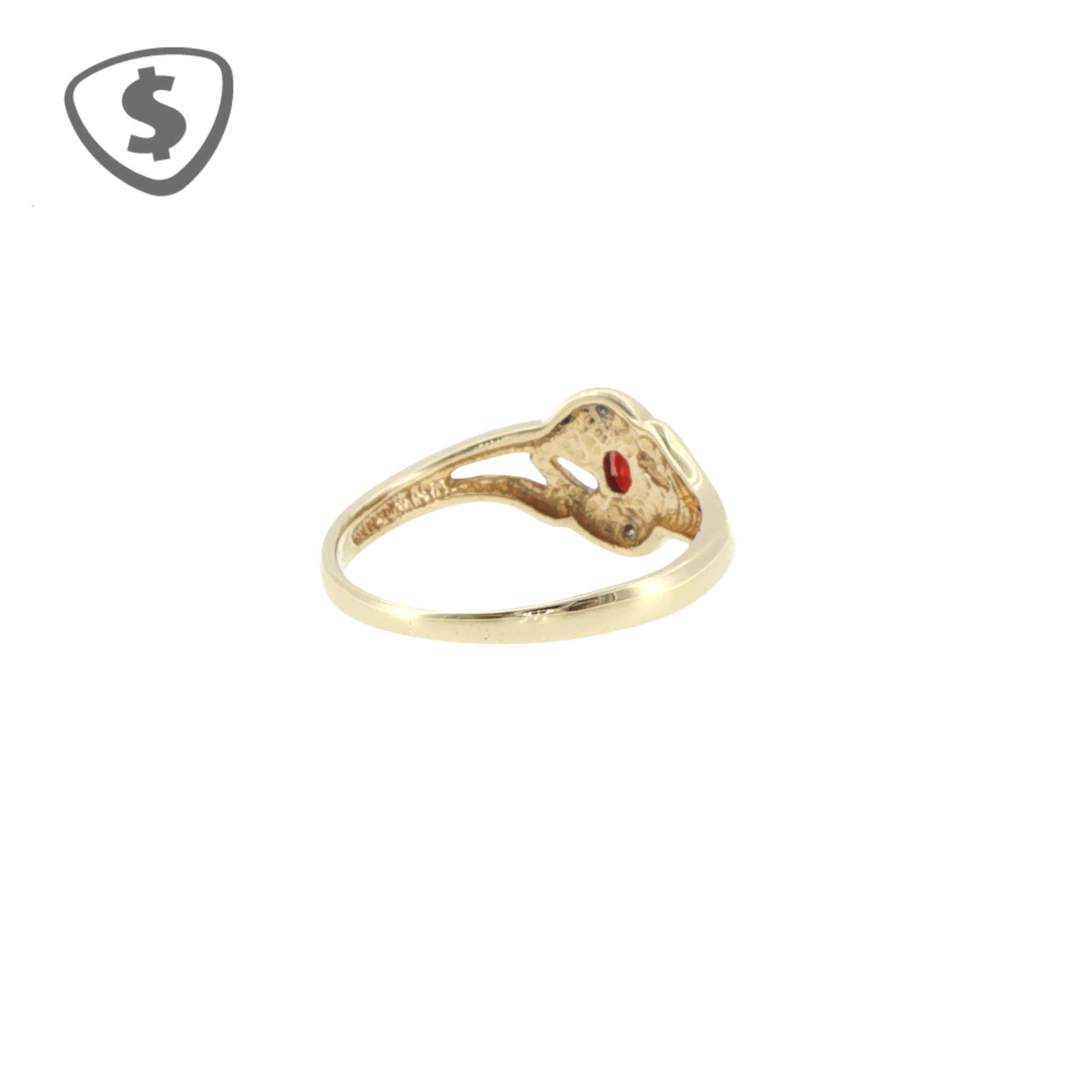Marquise Garnet Bypass Ring in 9ct Yellow Gold