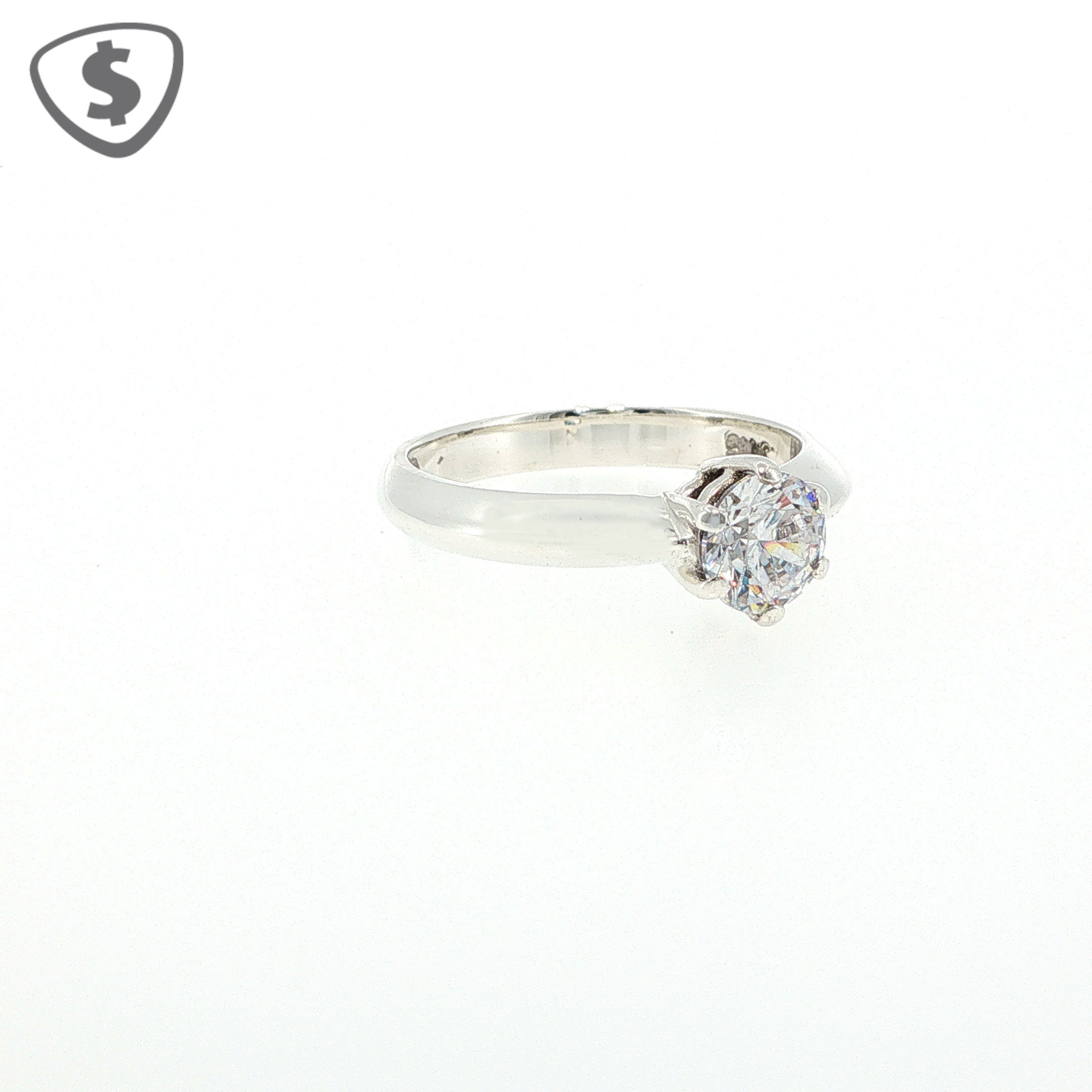 9ct White Gold Solitaire Ring