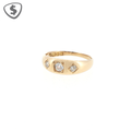 18ct Yellow Gold Three Stone Gypsy Set Ring